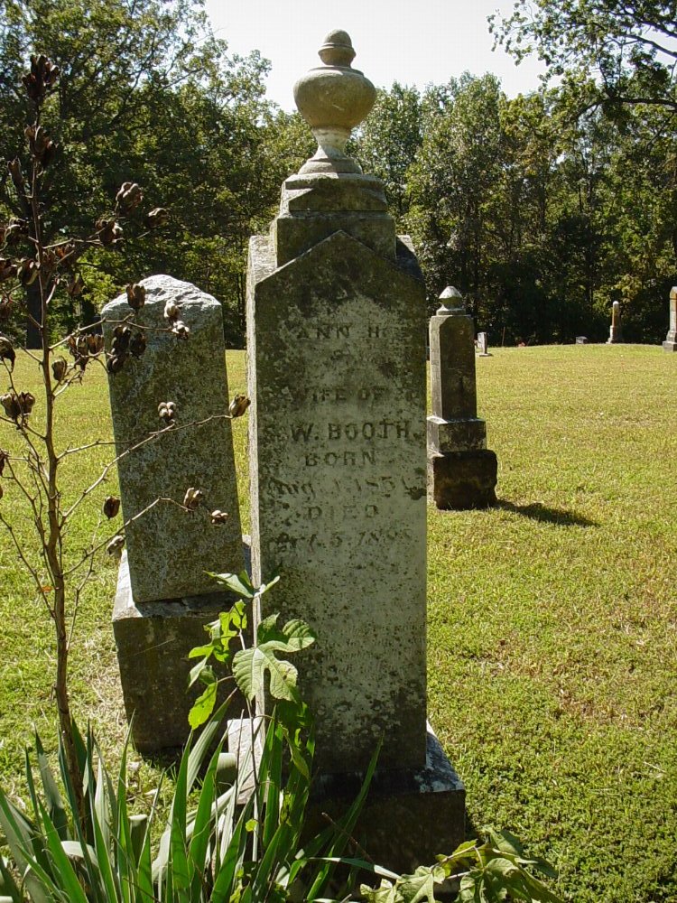  Ann Smith Booth Headstone Photo, Unity Baptist Church Cemetery, Callaway County genealogy