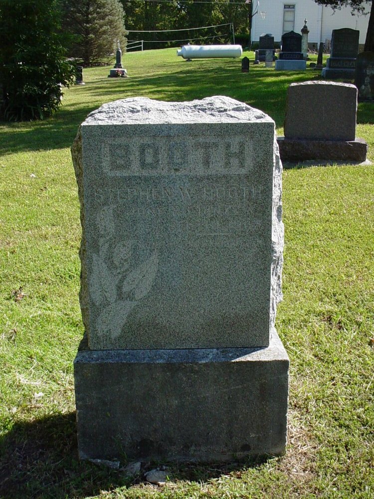  Stephen Wright Booth Headstone Photo, Unity Baptist Church Cemetery, Callaway County genealogy