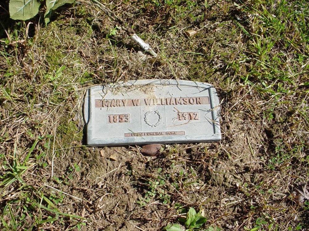  Mary Wood Williamson Headstone Photo, Unity Baptist Church Cemetery, Callaway County genealogy