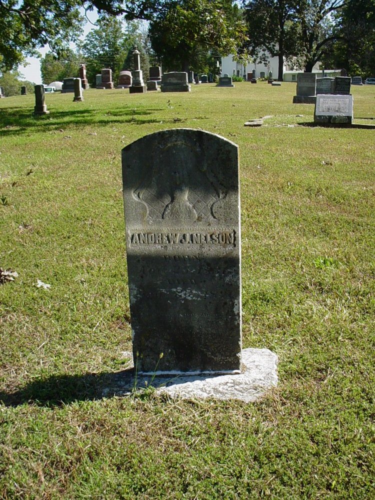  Andrew Nelson Headstone Photo, Unity Baptist Church Cemetery, Callaway County genealogy