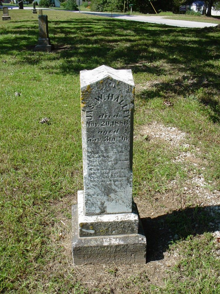  James Halley Headstone Photo, Unity Baptist Church Cemetery, Callaway County genealogy