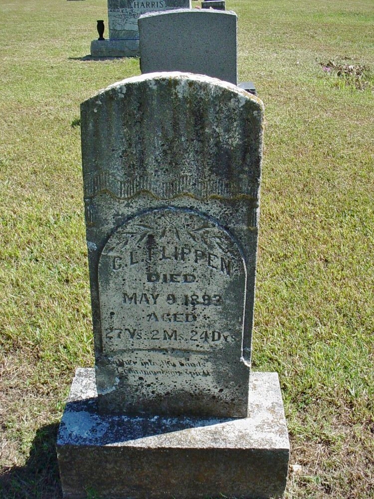  G.L. Flippen Headstone Photo, Unity Baptist Church Cemetery, Callaway County genealogy