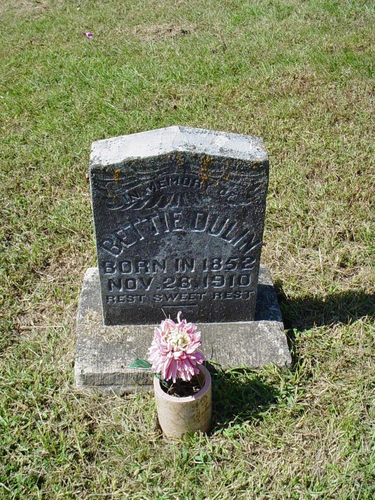  Betty Dulin Headstone Photo, Unity Baptist Church Cemetery, Callaway County genealogy