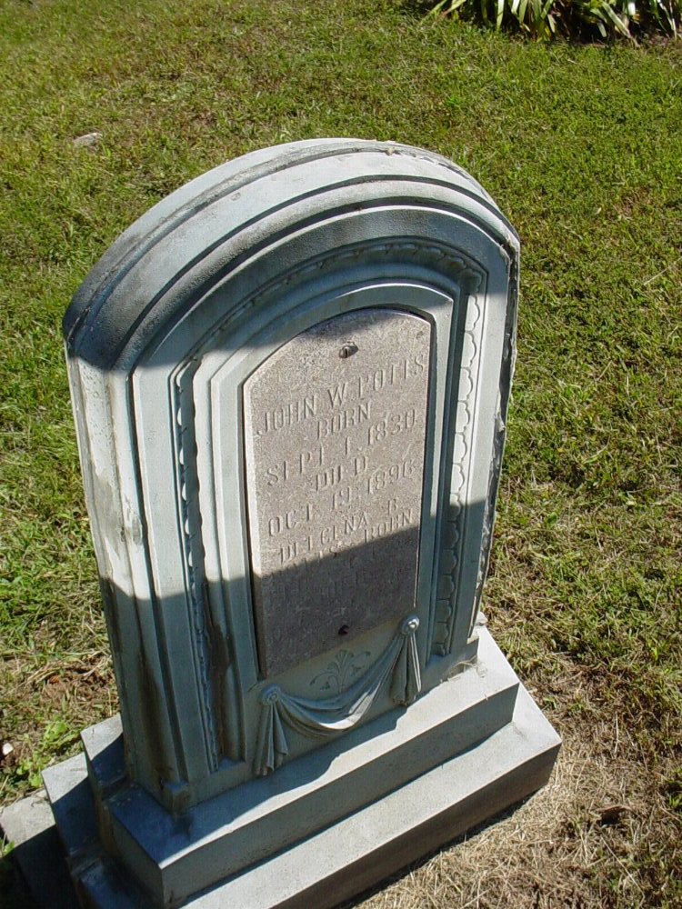  John W. Potts Headstone Photo, Unity Baptist Church Cemetery, Callaway County genealogy