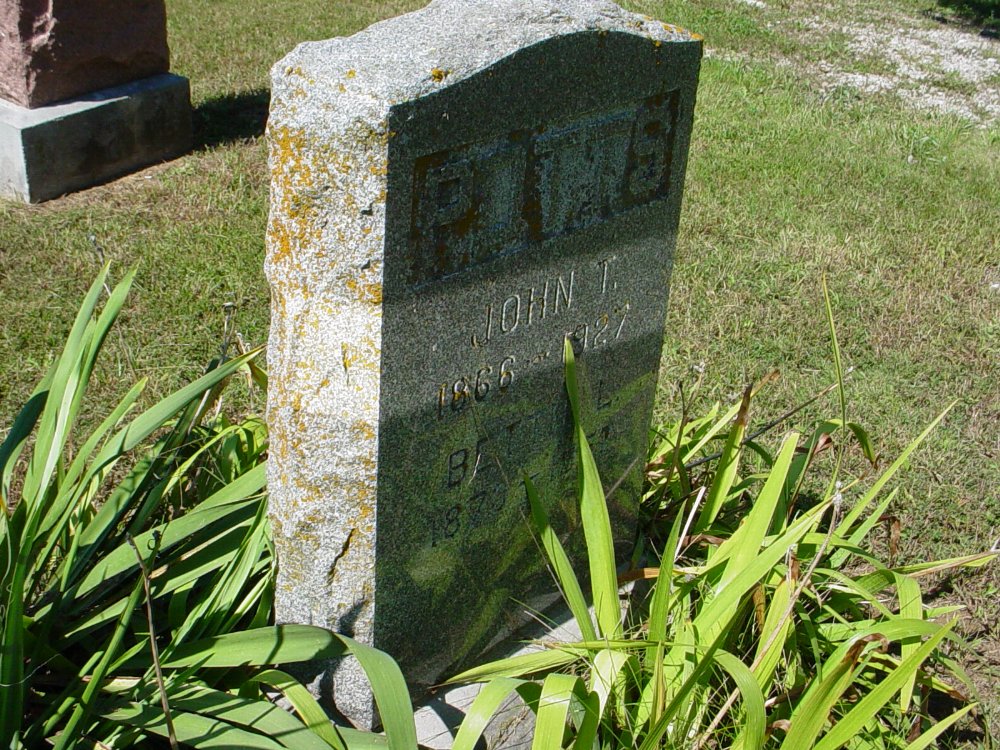  John T. Potts Headstone Photo, Unity Baptist Church Cemetery, Callaway County genealogy