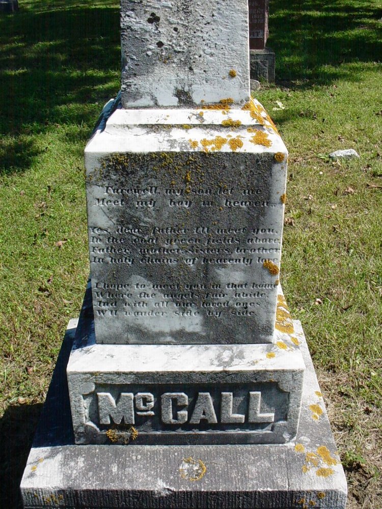 R.H. McCall Headstone Photo, Unity Baptist Church Cemetery, Callaway County genealogy