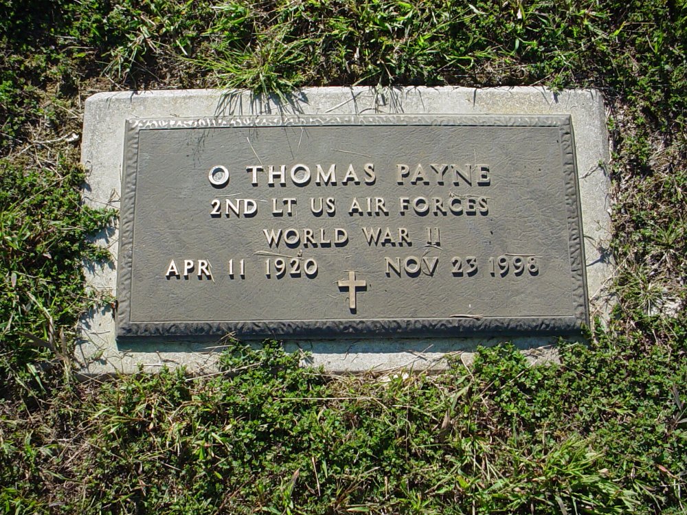  O. Thomas Payne Headstone Photo, Unity Baptist Church Cemetery, Callaway County genealogy