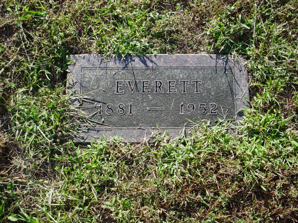  Everett Kettle Headstone Photo, Unity Baptist Church Cemetery, Callaway County genealogy