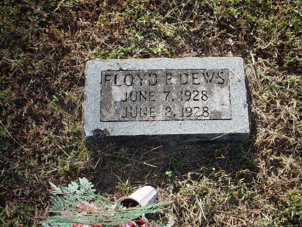  Floyd P. Dews Headstone Photo, Unity Baptist Church Cemetery, Callaway County genealogy