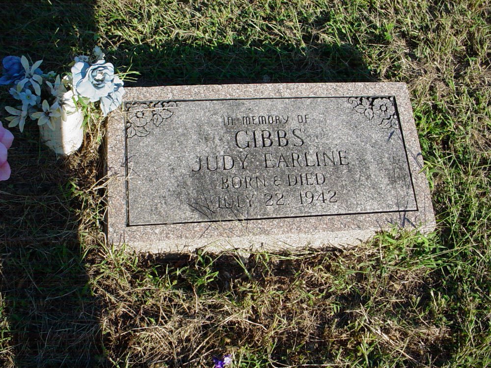  Judy E. Gibbs Headstone Photo, Unity Baptist Church Cemetery, Callaway County genealogy