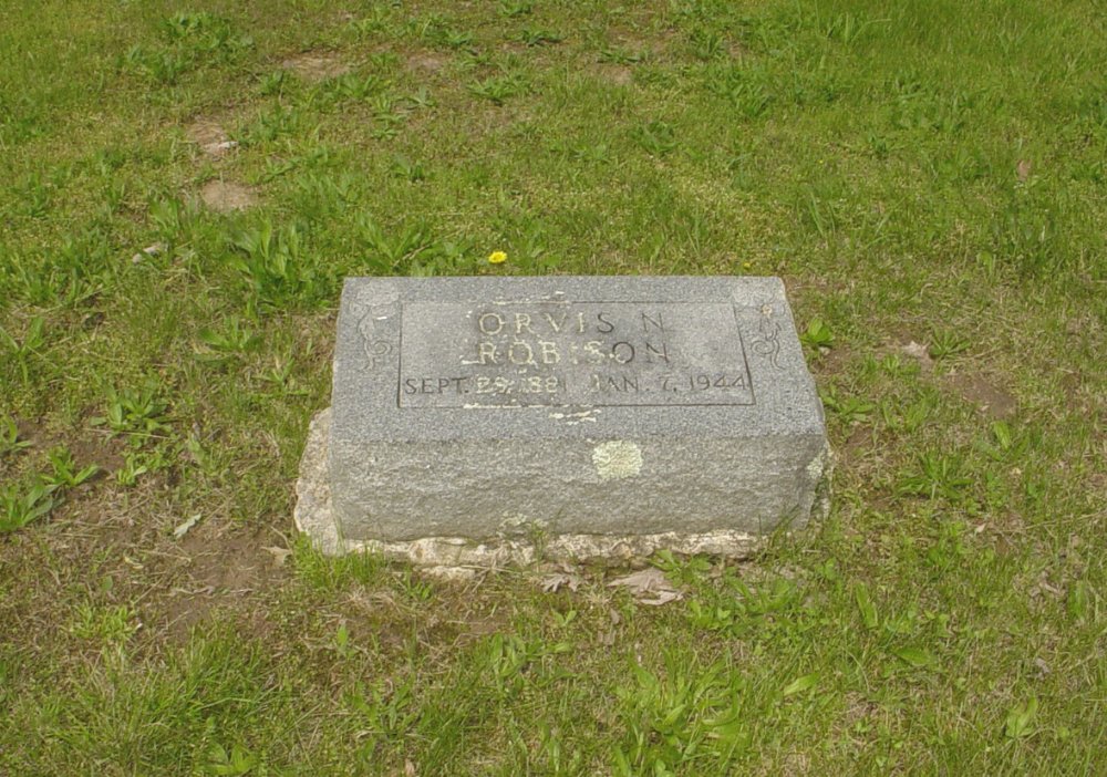  Orvis N. Robison Headstone Photo, White Cloud Presbyterian Church Cemetery, Callaway County genealogy