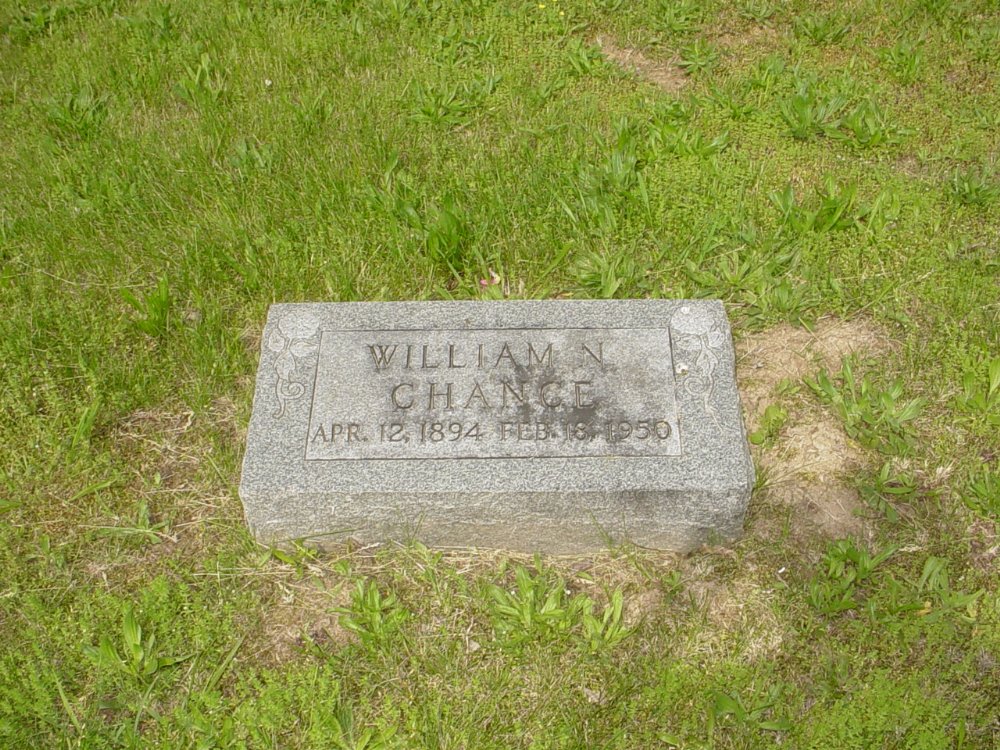  William Neill Chance Headstone Photo, White Cloud Presbyterian Church Cemetery, Callaway County genealogy