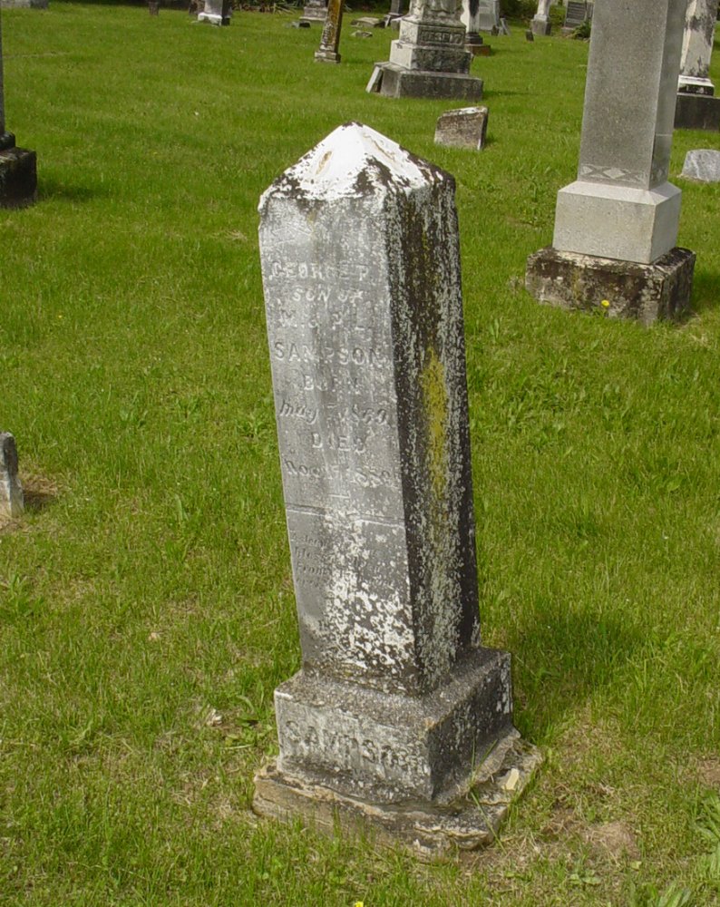  George P. Sampson Headstone Photo, White Cloud Presbyterian Church Cemetery, Callaway County genealogy