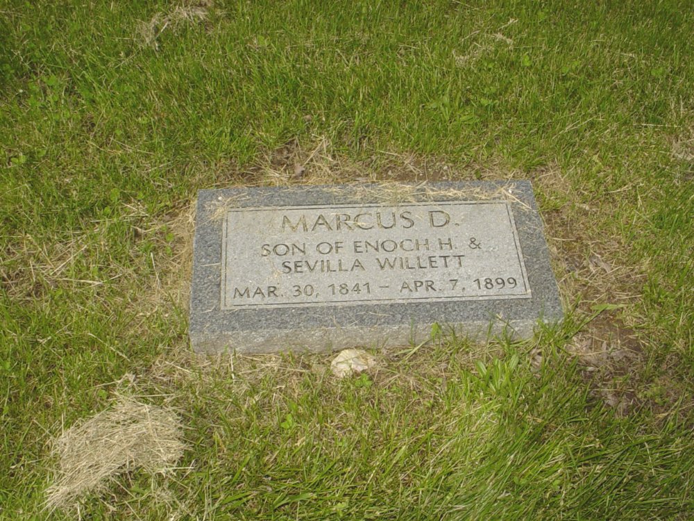  Marcus D. Willett Headstone Photo, White Cloud Presbyterian Church Cemetery, Callaway County genealogy