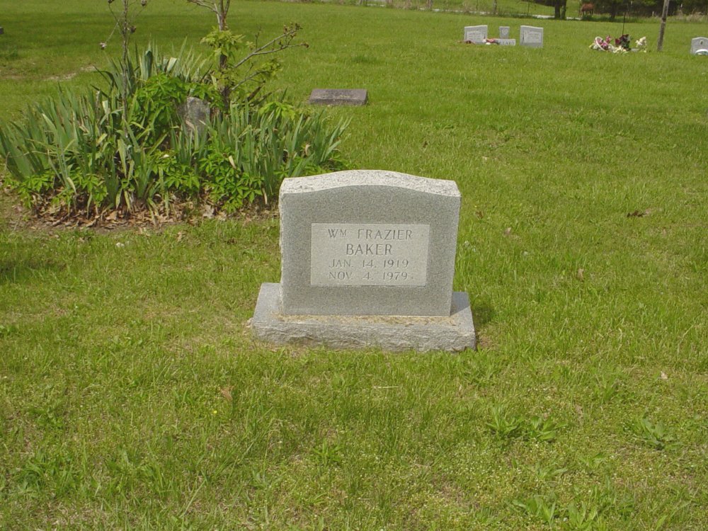  Wm. Frazier Baker Headstone Photo, White Cloud Presbyterian Church Cemetery, Callaway County genealogy