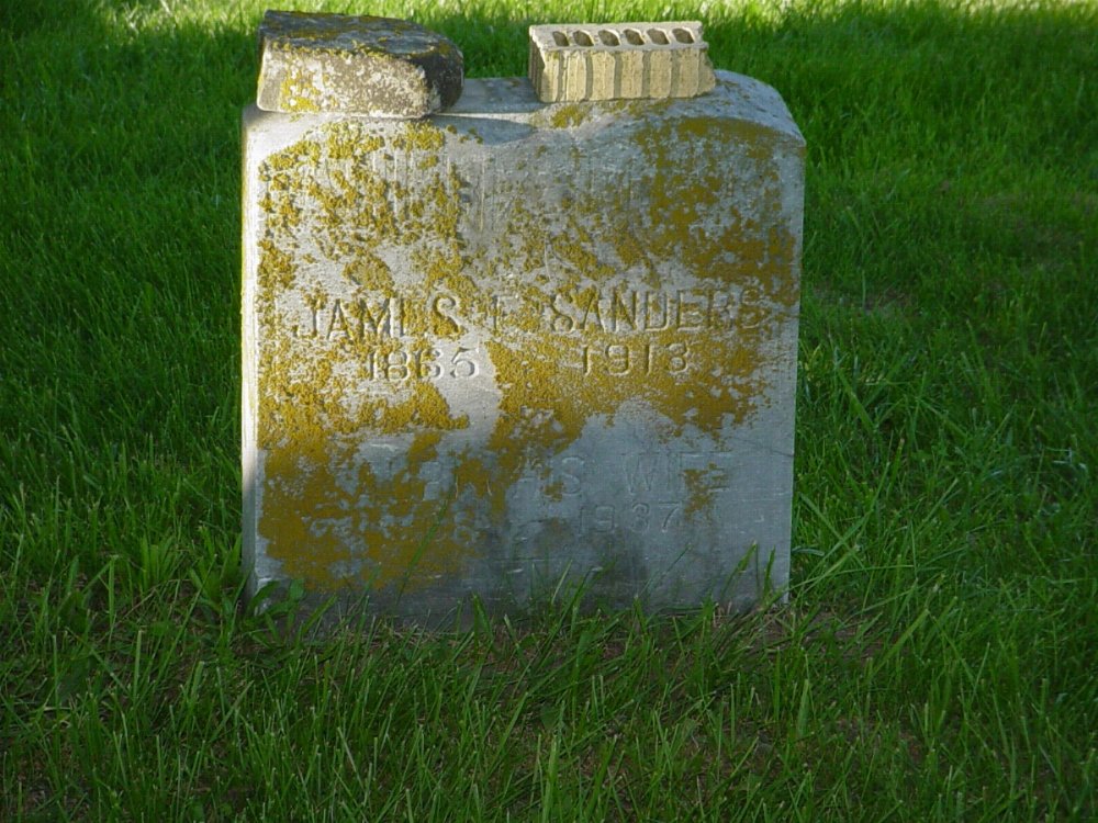  James E. Sanders Headstone Photo, Whittington Allen Cemetery, Callaway County genealogy