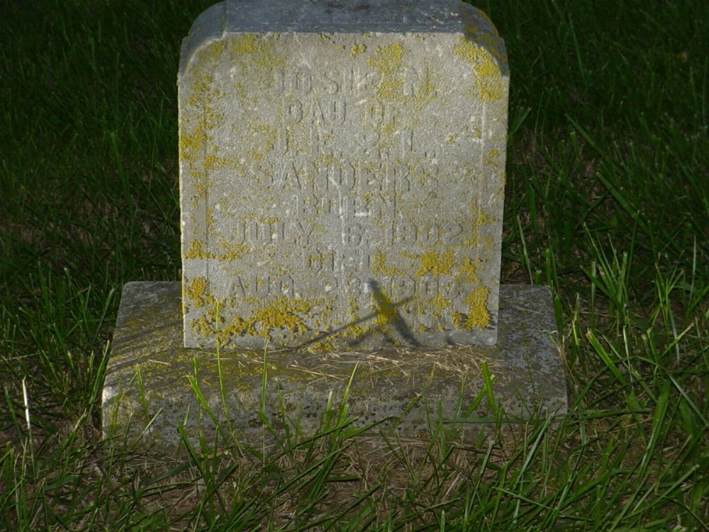  Josie N. Sanders Headstone Photo, Whittington Allen Cemetery, Callaway County genealogy