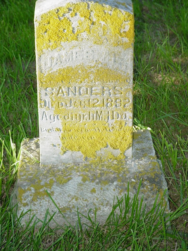  James M. Sanders Headstone Photo, Whittington Allen Cemetery, Callaway County genealogy